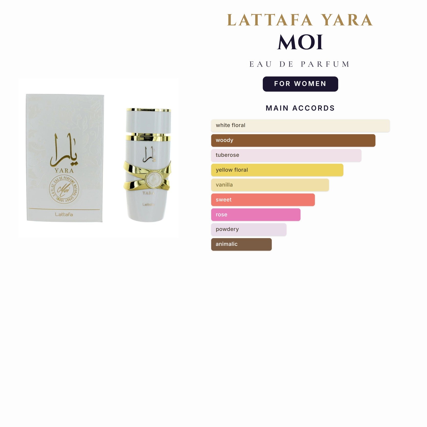 Lattafa Yara Moi 3.4oz EDP Spray for Women