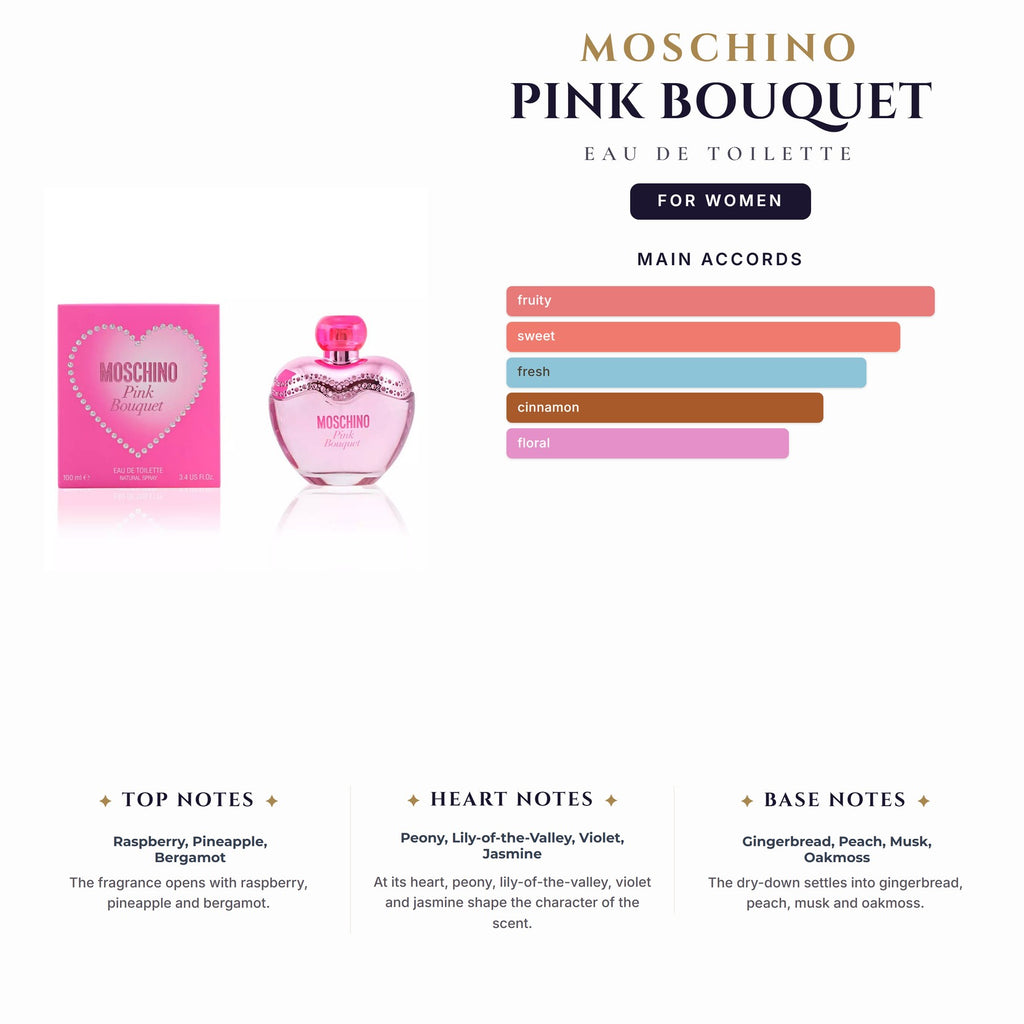 Moschino Pink Bouquet 3.4oz EDT Spy for Women