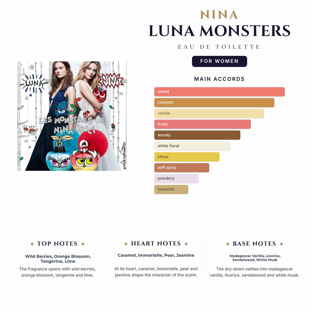 Nina Luna Monsters 2.8oz EDT Spy for Women