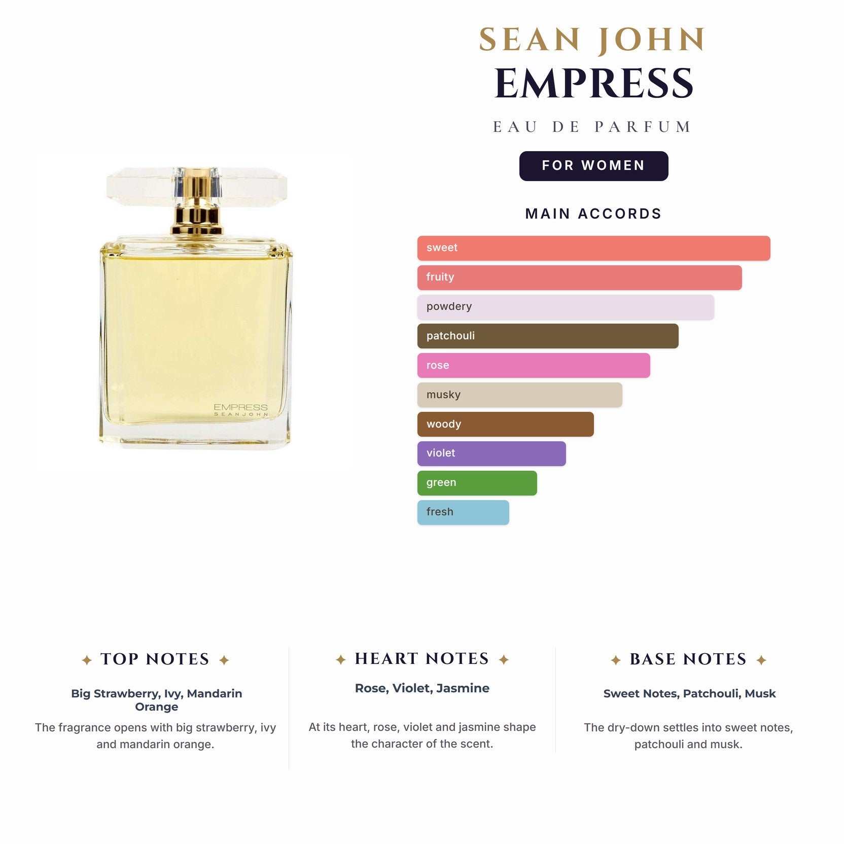 Sean John Empress 3.4oz EDP Spy for Women
