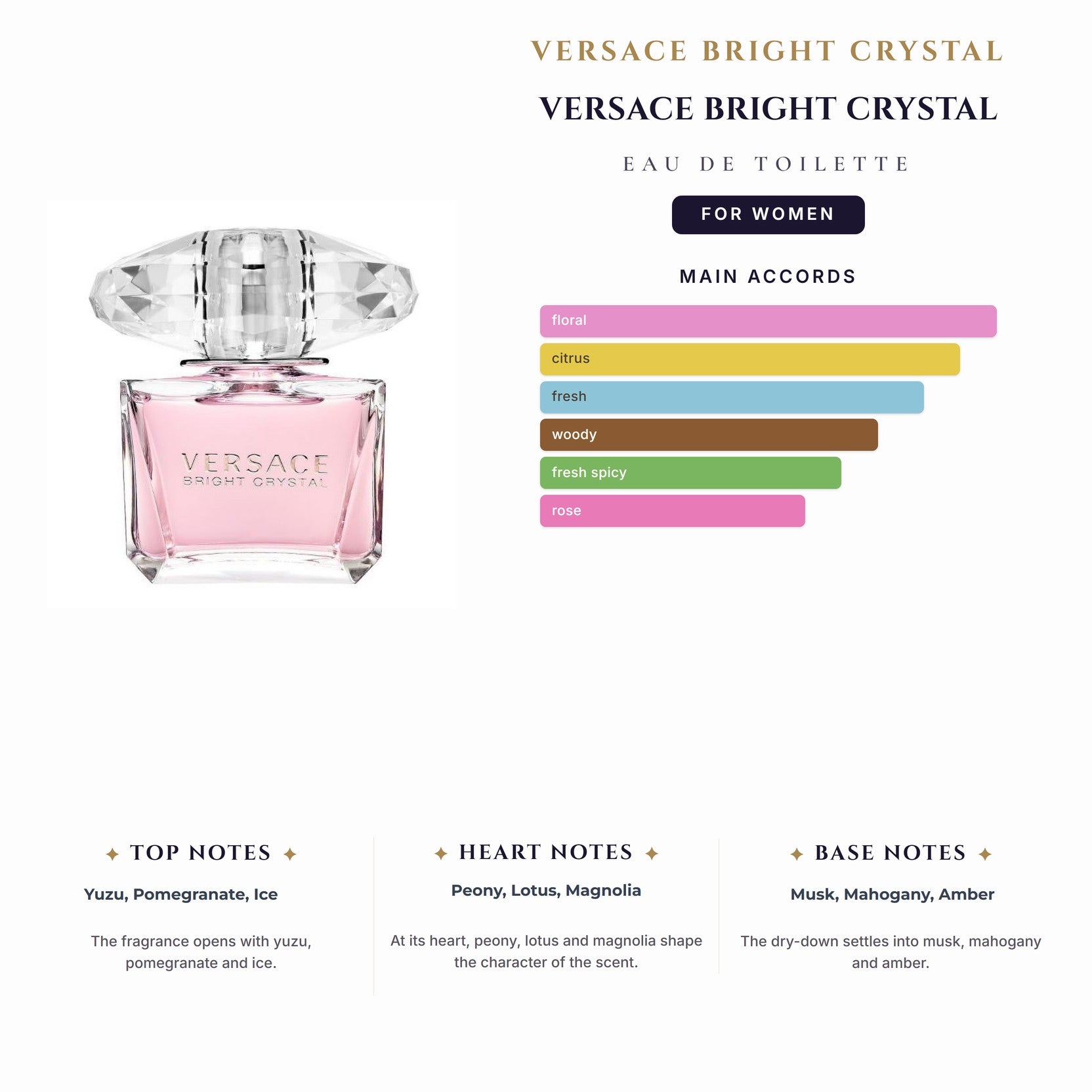 Versace Bright Crystal 3.0oz EDT Spray for Women
