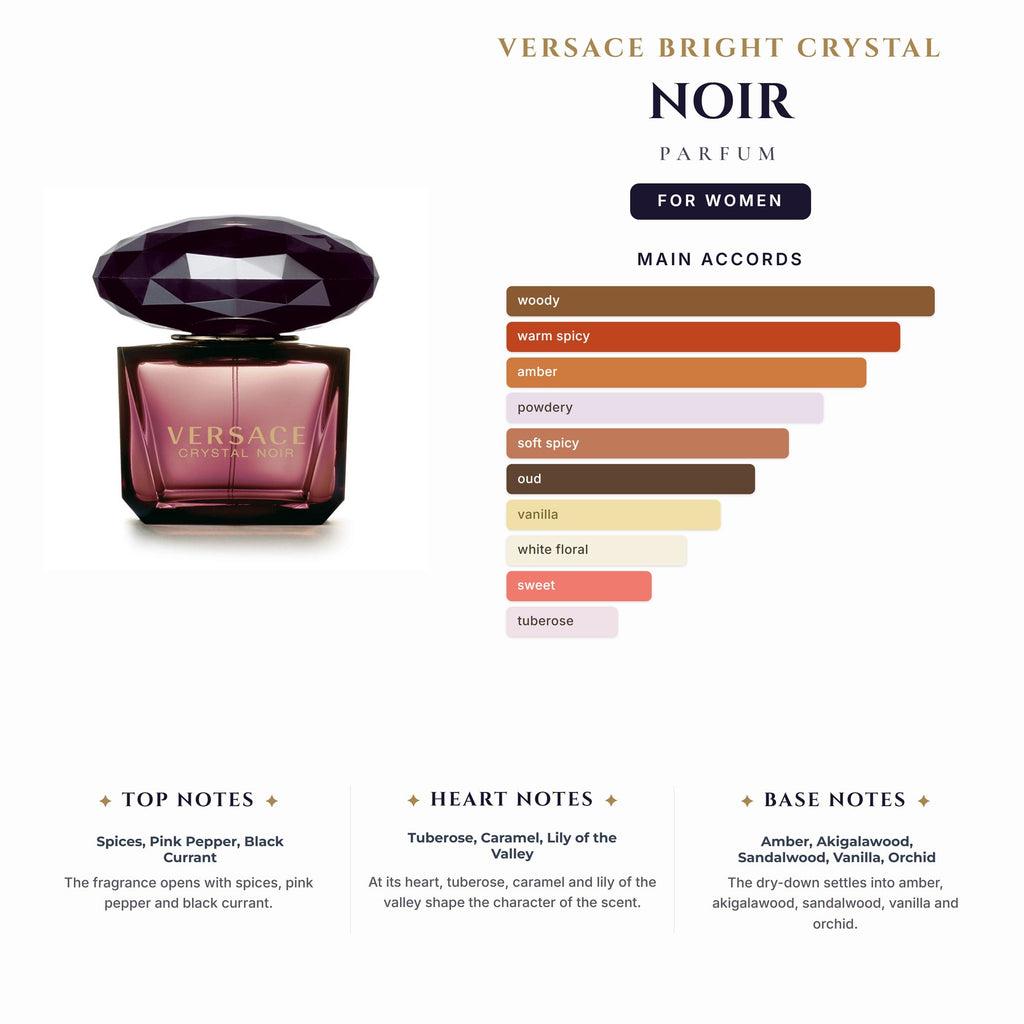 Versace Bright Crystal Noir 3.0oz Parfum Spray for Women