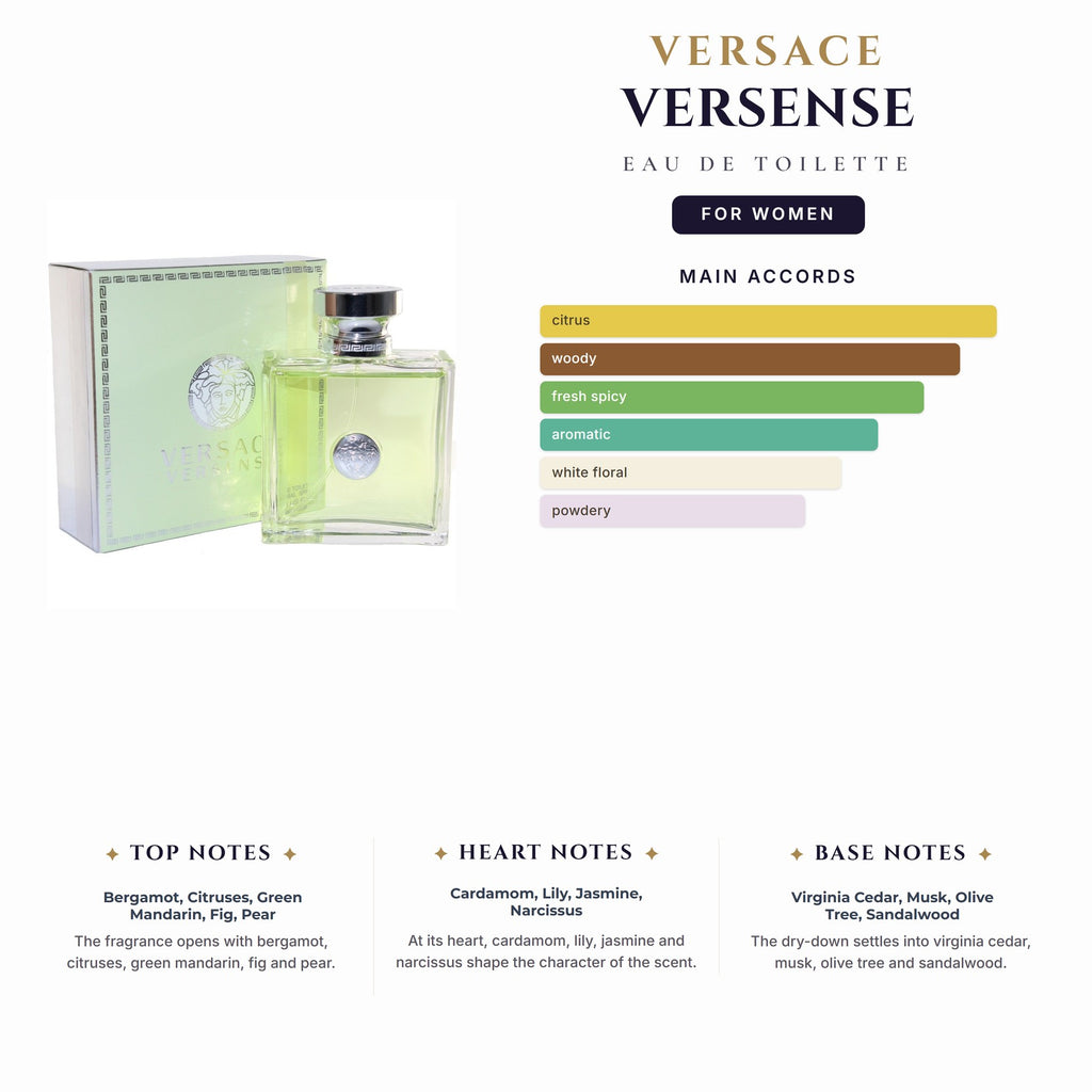 Versace Versense 3.4oz EDT Spray for Women