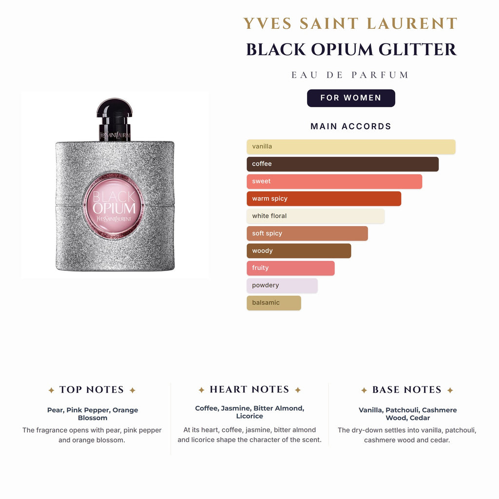 Ysl Black Opium Glitter 3.0oz EDP Spray for Women