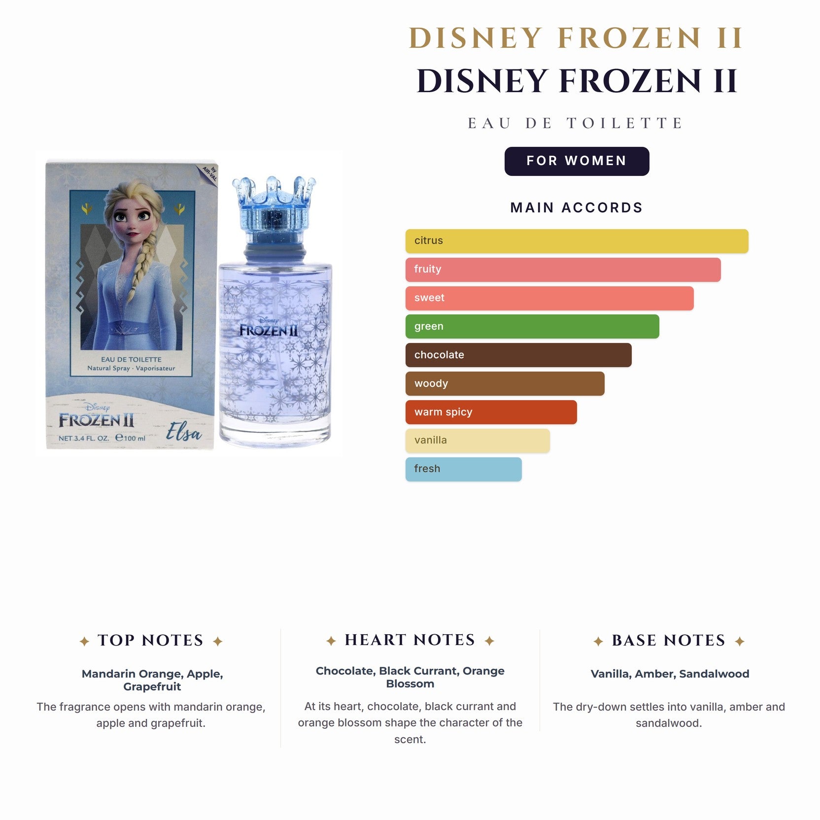 Kids- Disney Frozen Ii 3.4oz EDT Spray for Women