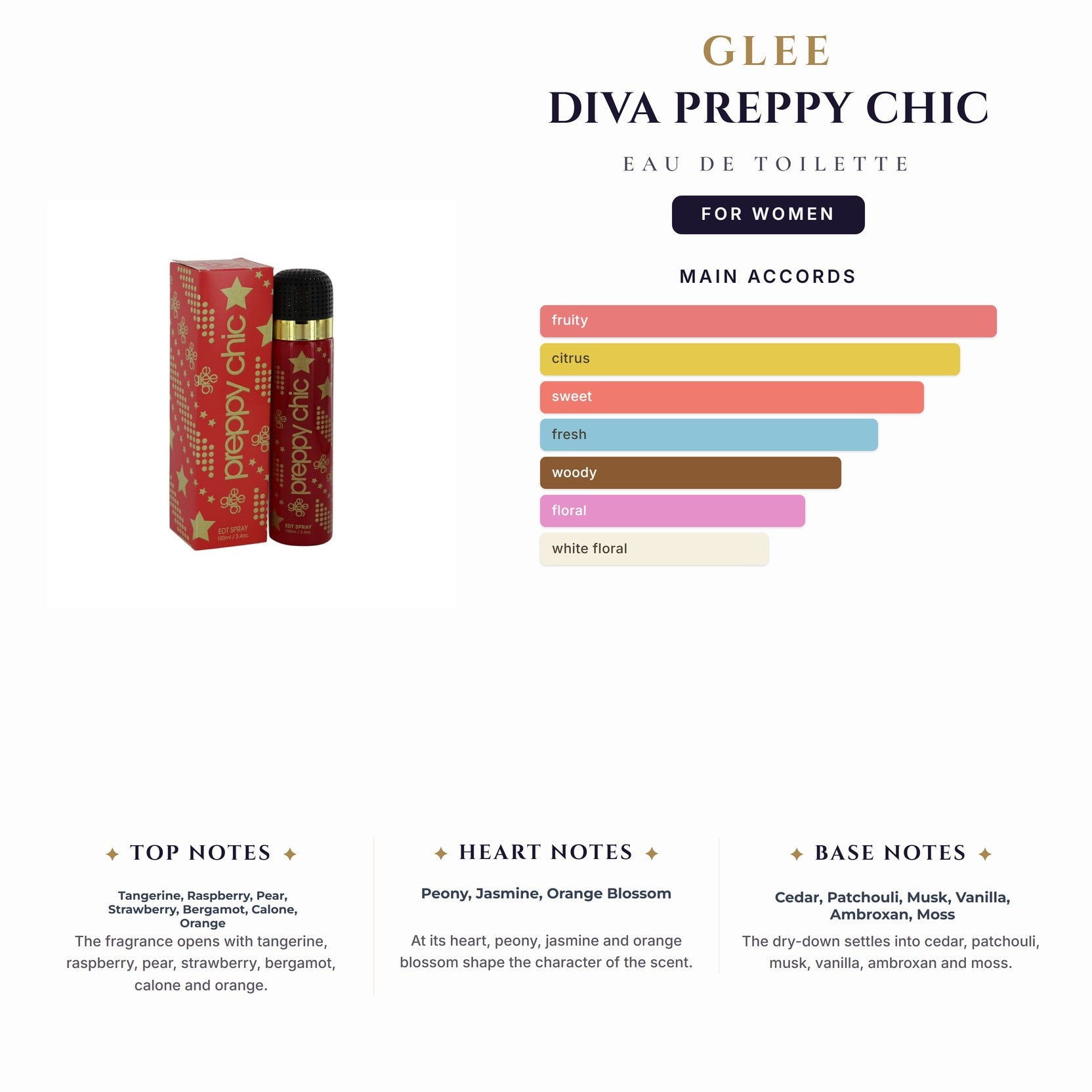 Kids- Glee Diva Preppy Chic 3.4oz EDT Spy for Women