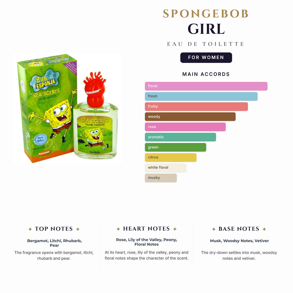 Kids- Spongebob Girl 3.4oz EDT Spy for Women