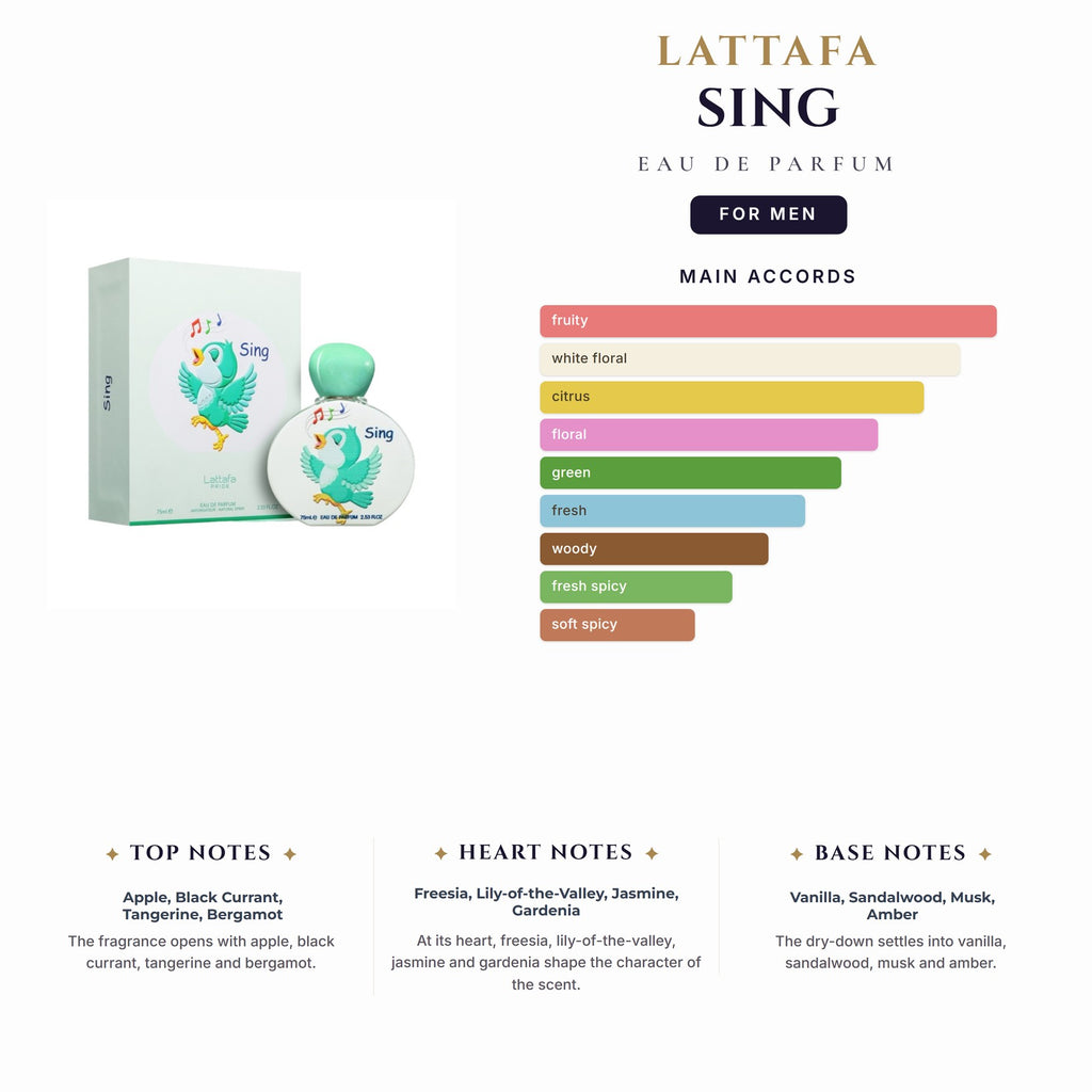 Kids-Lattafa Sing 2.5oz EDP Spray for Men