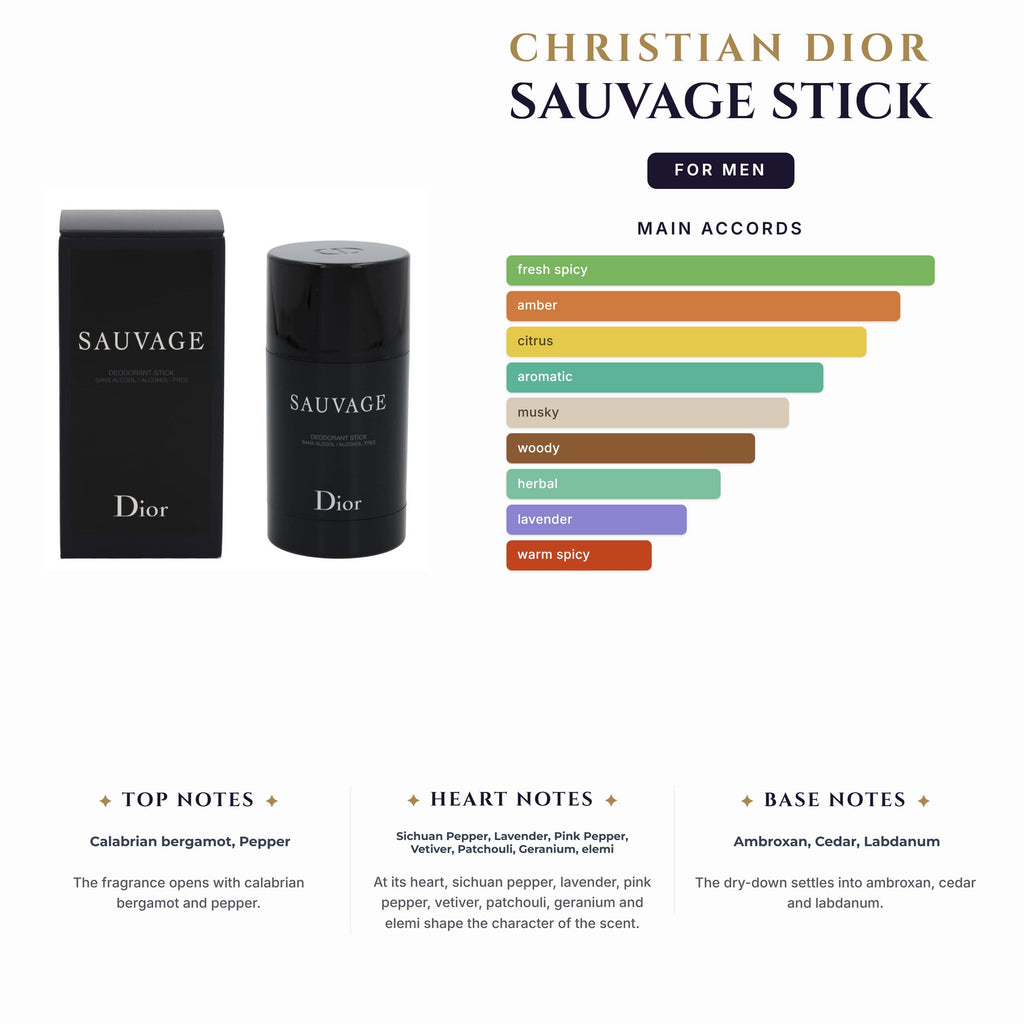 Deo Cd Sauvage 2.5oz Stick for Men
