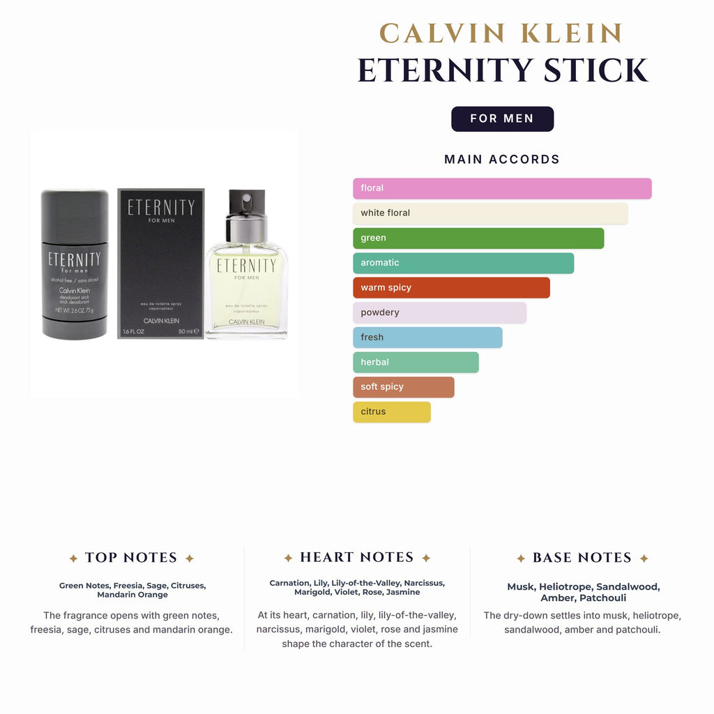 Deo Ck Eternity 2.6oz Stick for Men