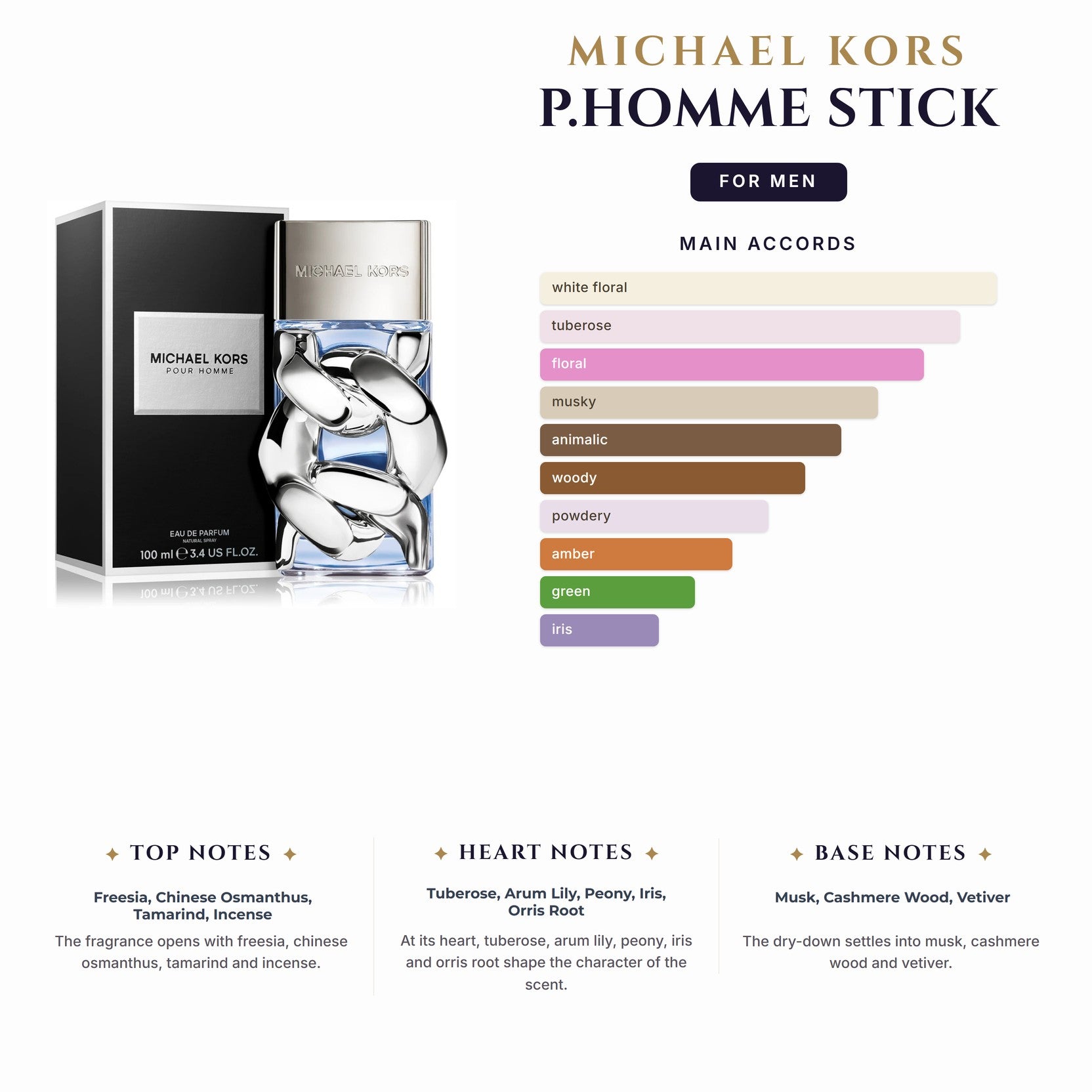 Deo Michael Kors P.Homme 2.6oz Stick (20 Left) for Men