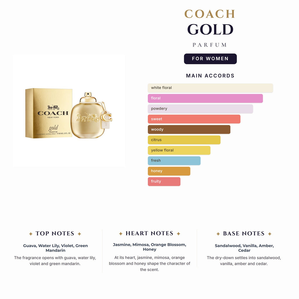 Tst Coach Gold 3.4oz Parfum Spray for Women