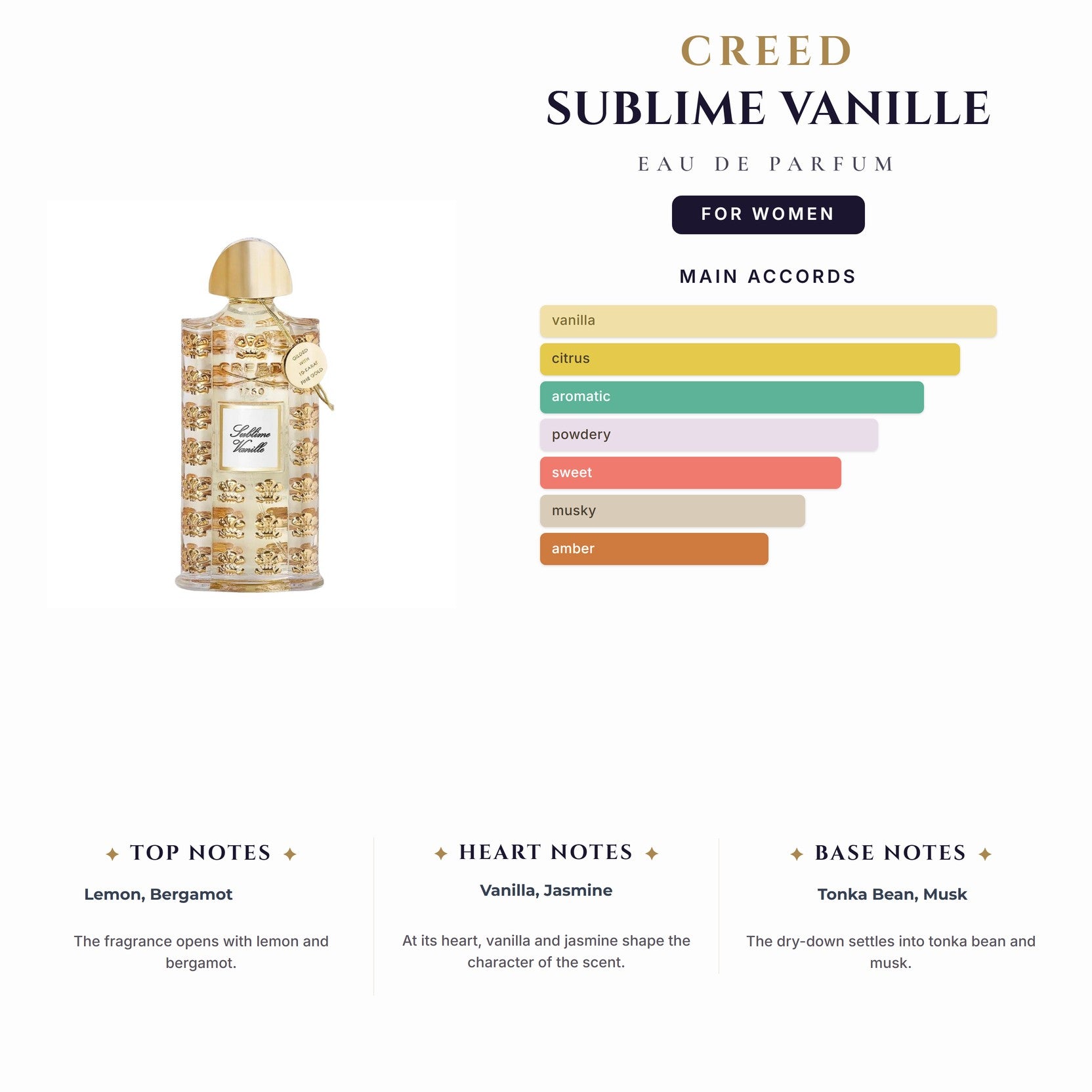Tst Creed Sublime Vanille 2.5oz EDP Spray for Women