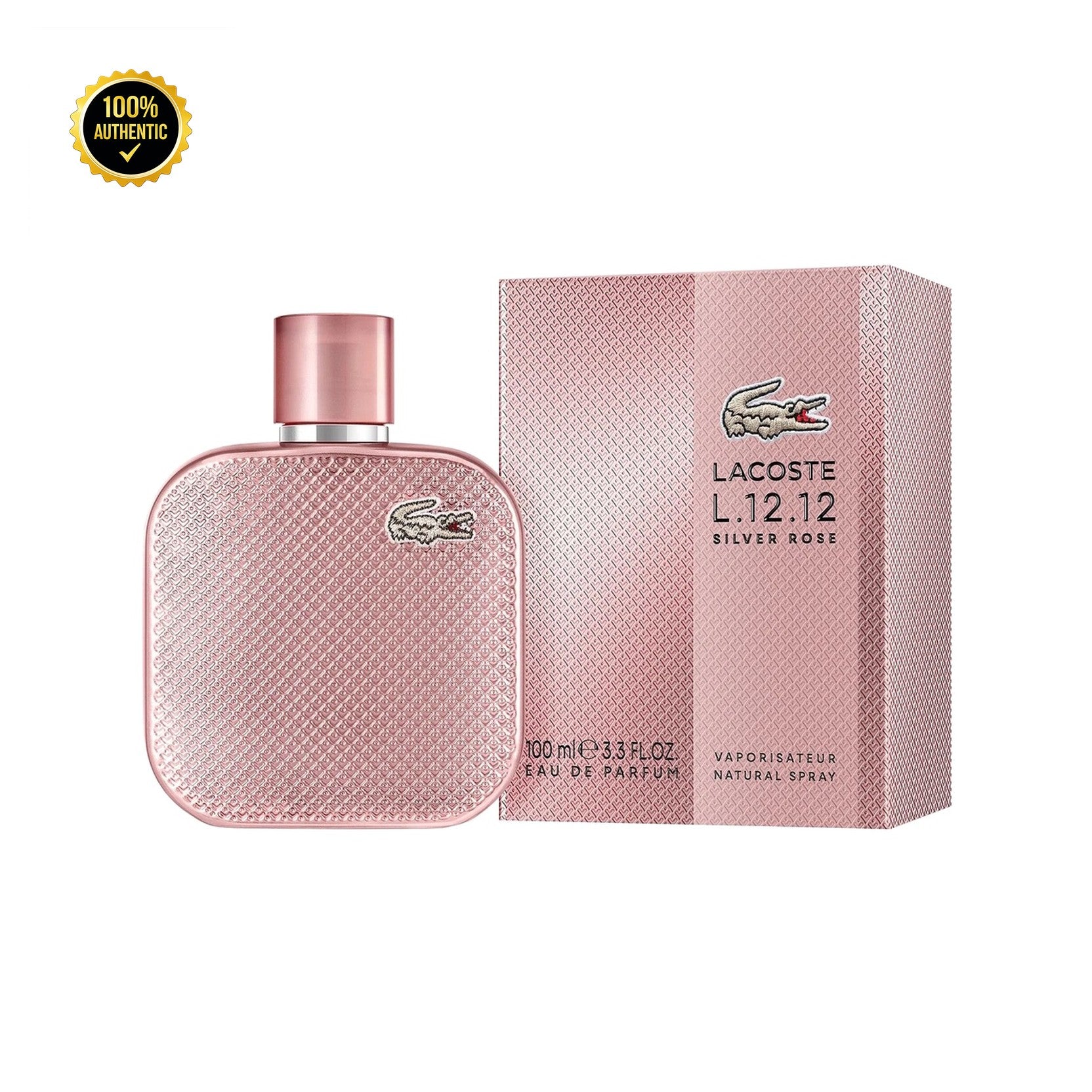 Tst Lacoste Silver Rose 3.4oz EDP Spray (Only 8) for Women