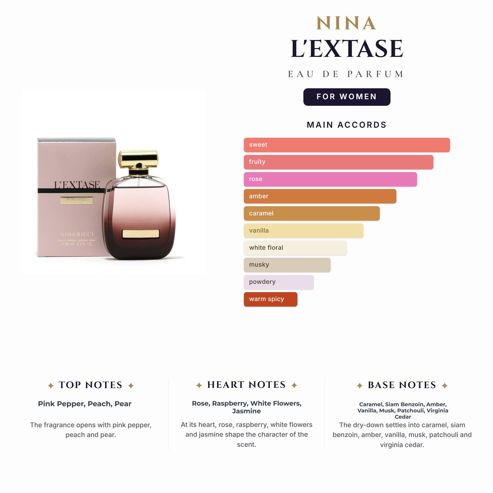 Tst Nina L'Extase 2.7oz EDP Spy for Women