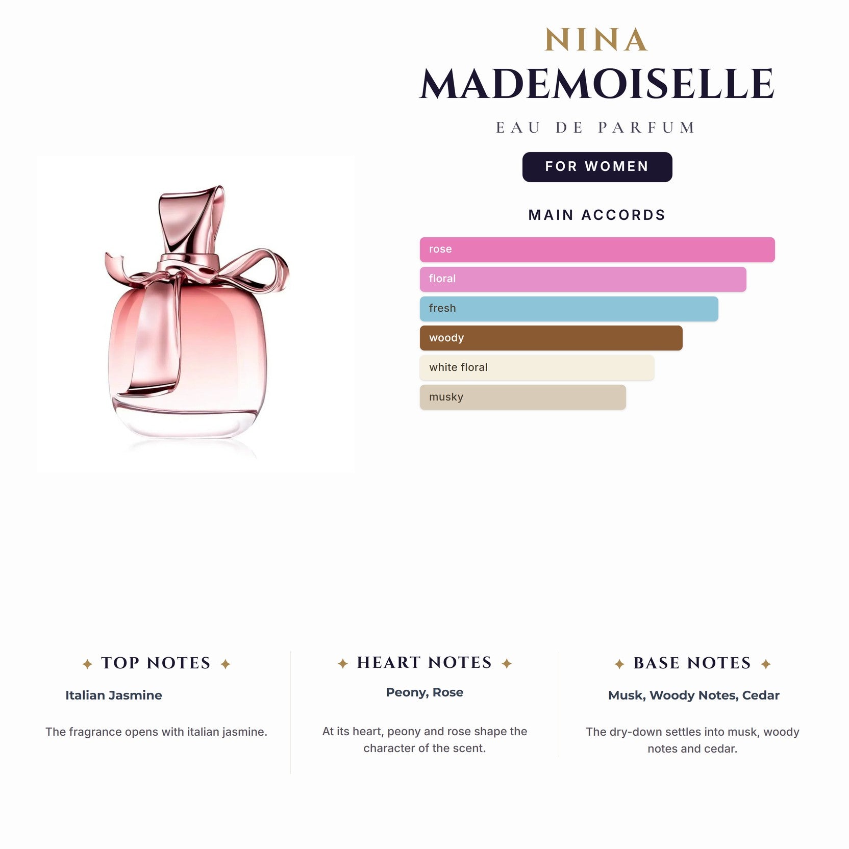 Tst Nina Mademoiselle 2.7 EDP Spy for Women