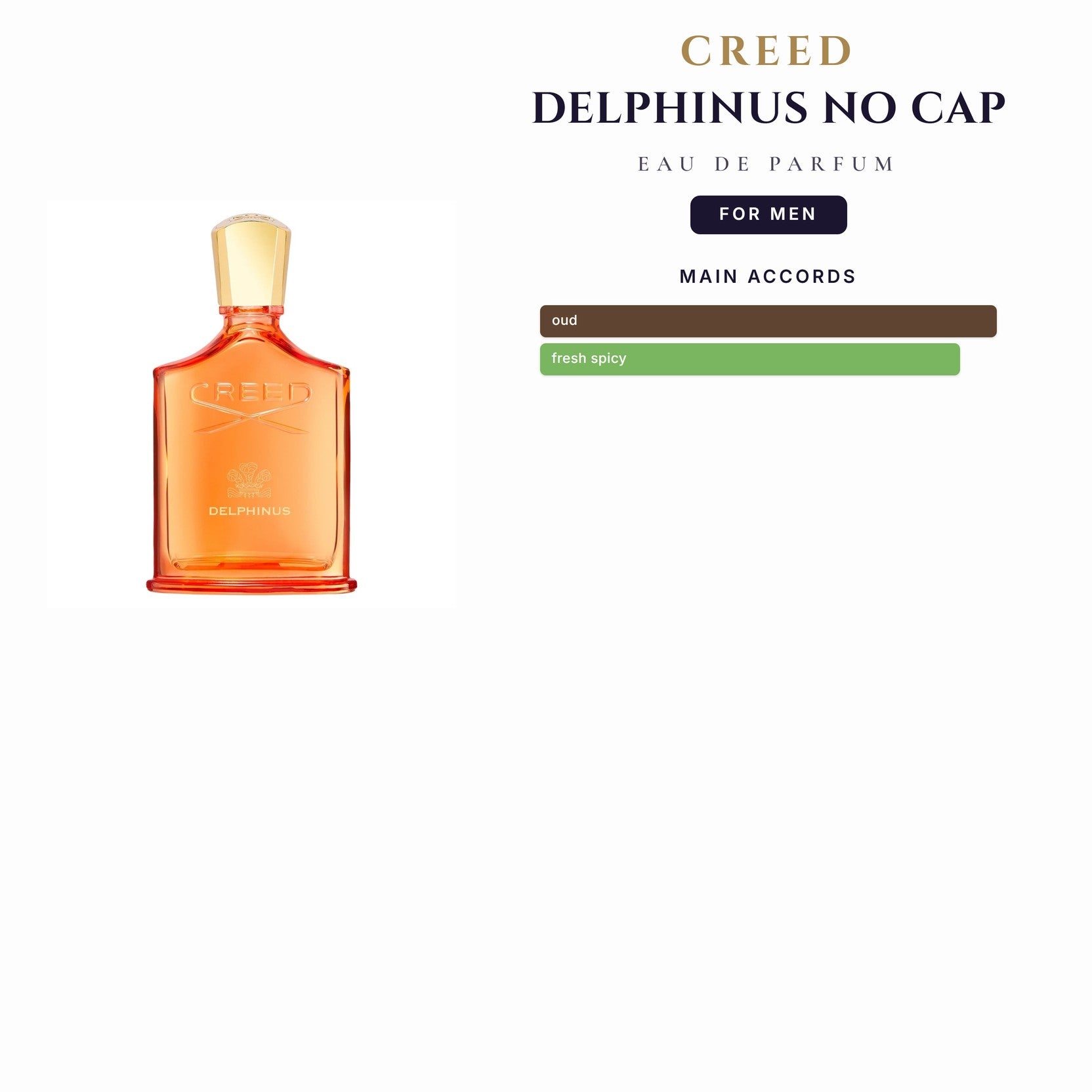 Tst Creed Delphinus 3.4oz EDP Spray No Cap for Men