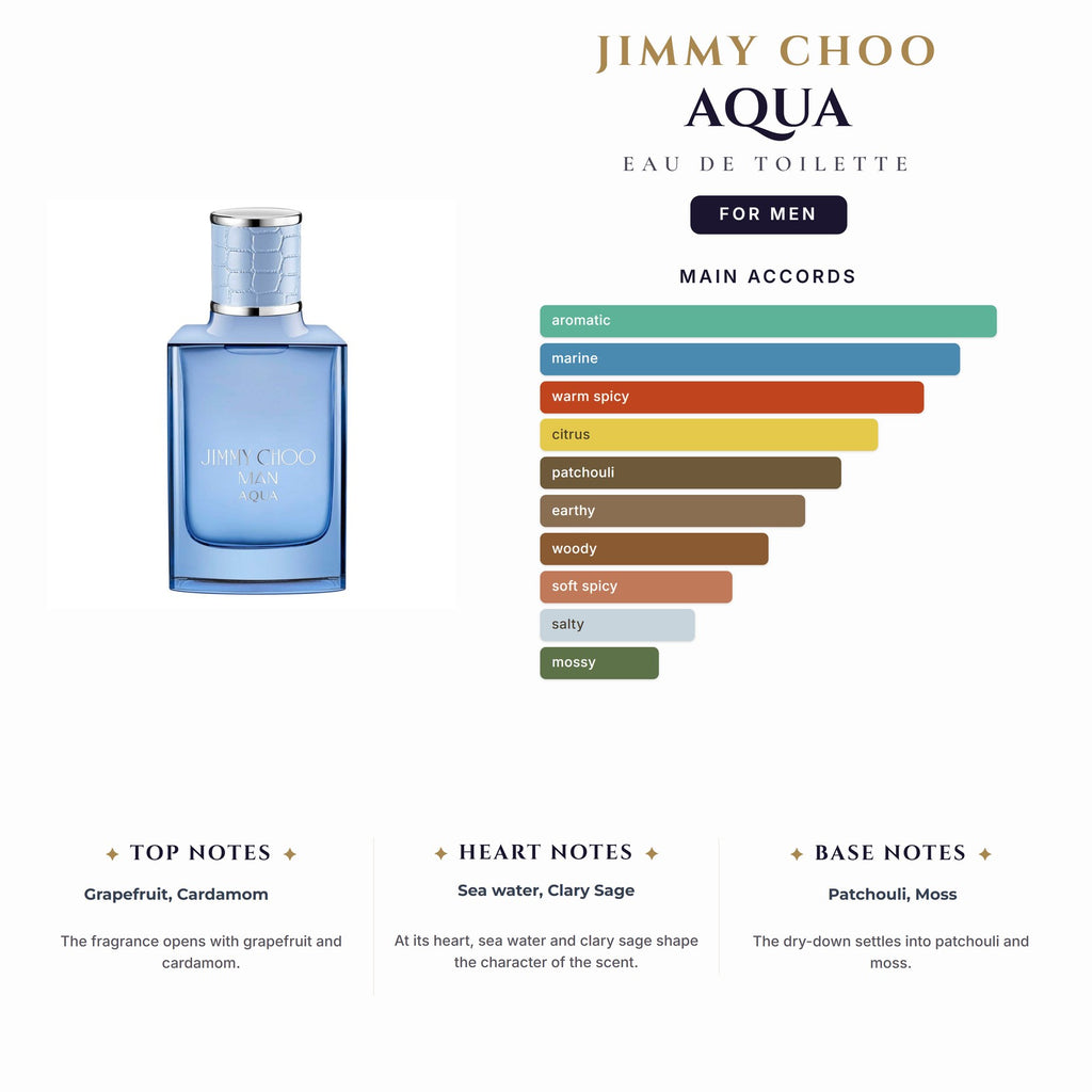 Tst Jimmy Choo Aqua 3.4oz EDT Spray for Men