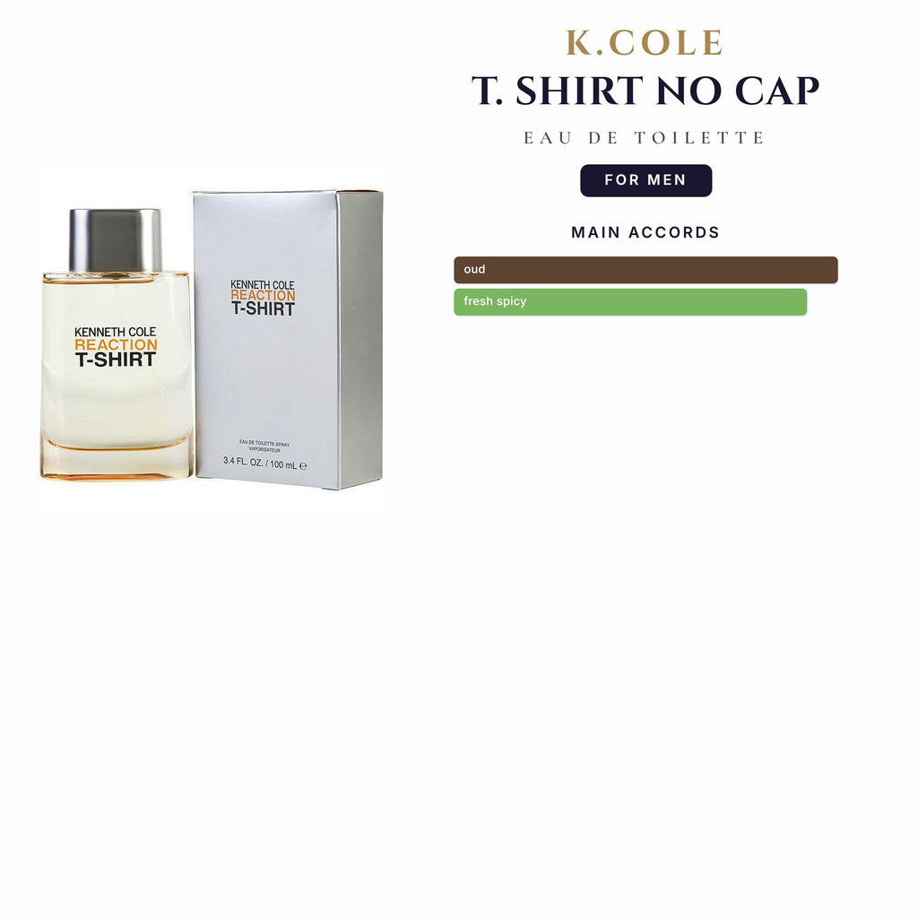 Tst K.Cole T. Shirt 3.4oz EDT Spray No Cap for Men