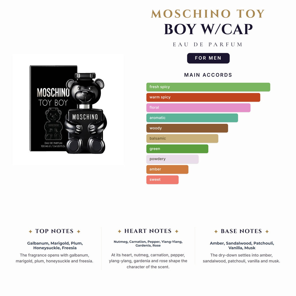 Tst Moschino Toy Boy 3.4oz EDP Spray W/Cap for Men