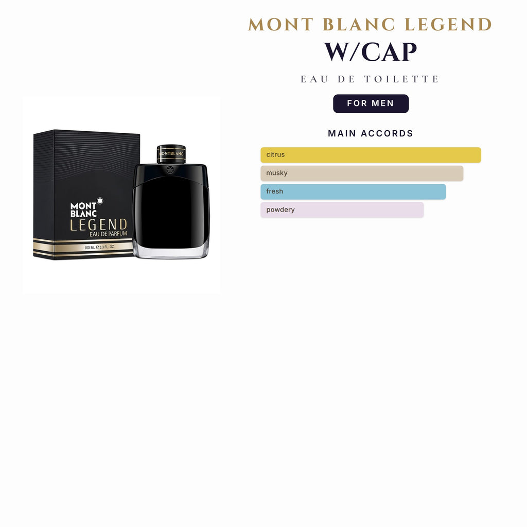 Tst Mont Blanc Legend 3.4oz EDT Spy W/Cap for Men
