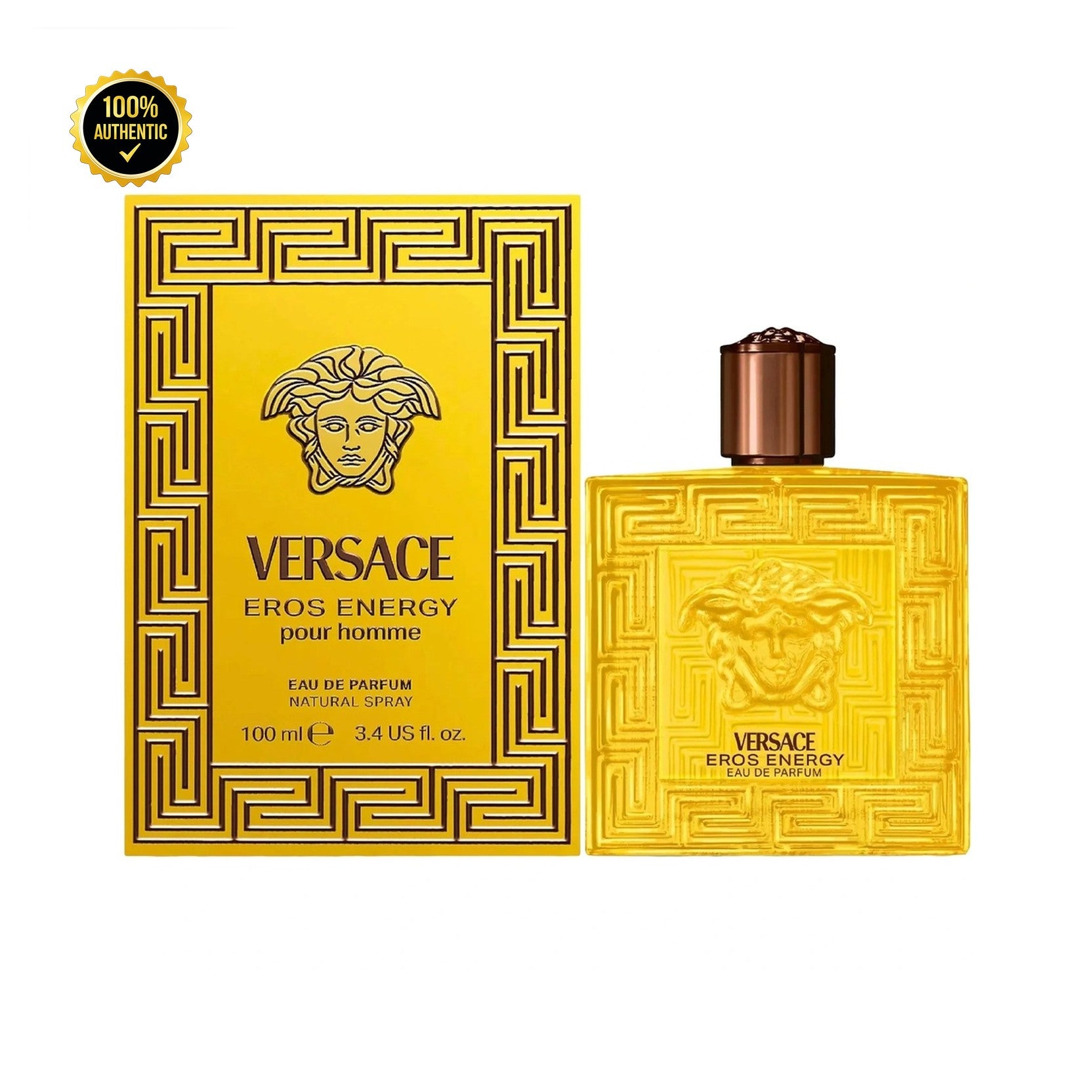Tst Versace Eros 3.4oz EDP Spray W/Cap for Men