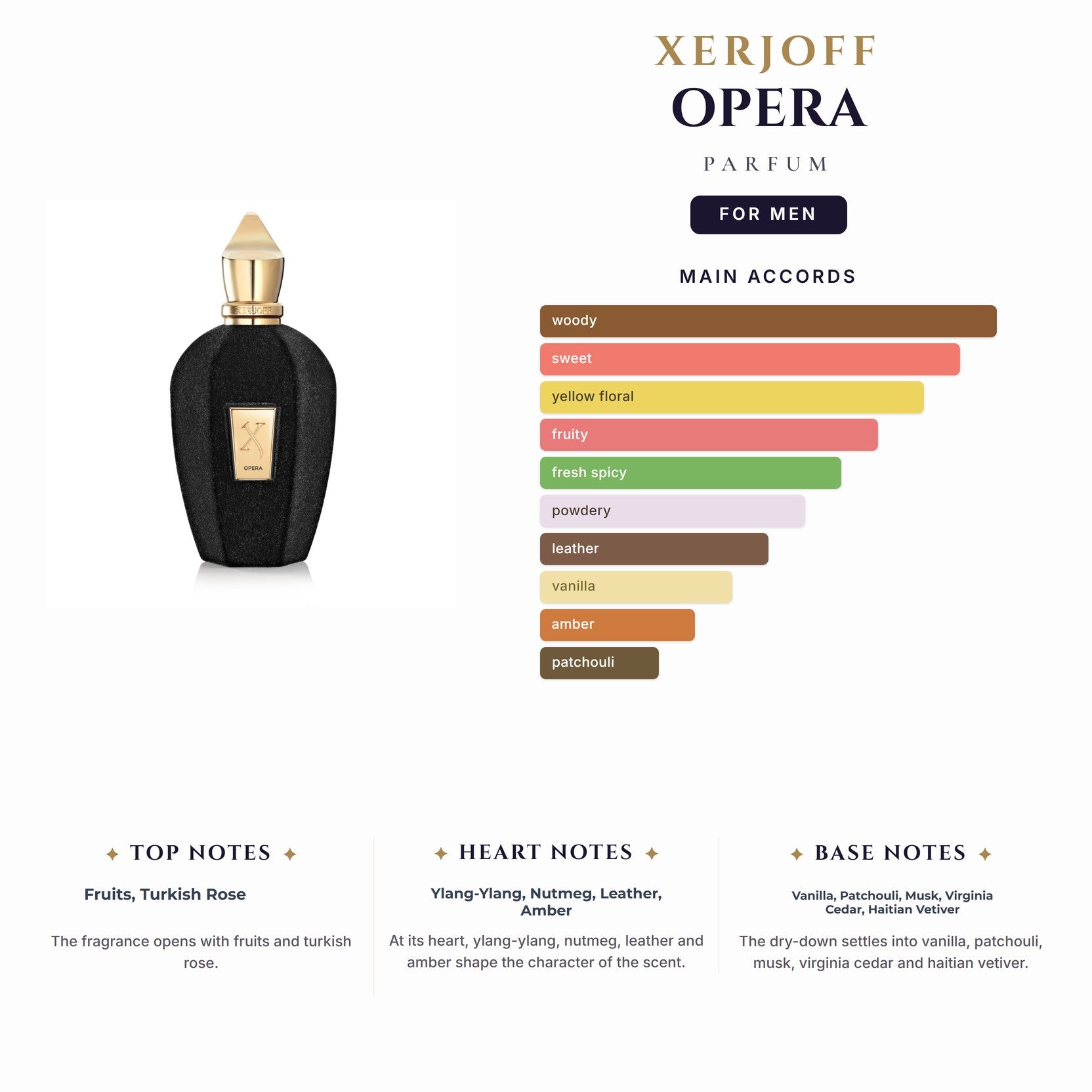 Tst Xerjoff Opera 3.4oz Parfum Spray (15 Left) for Men