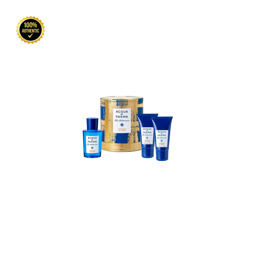 Set M- Acqua Di Parma Blu Mediterraneo Arancia Di Capri 3Pc (2.5oz EDC+1.7Bl+1.3Sg)