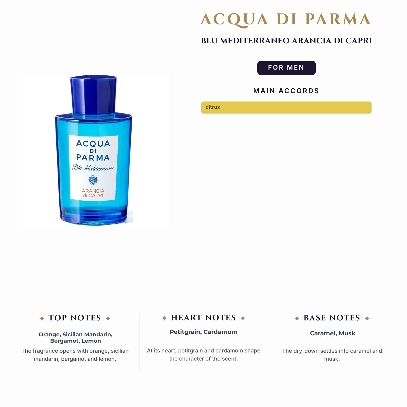 Set M- Acqua Di Parma Blu Mediterraneo Arancia Di Capri 3Pc (2.5oz EDC+1.7Bl+1.3Sg)