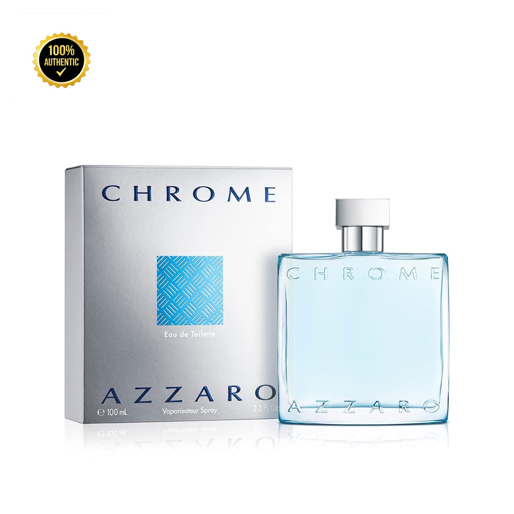 Set M- Azzaro Chrome 3Pc (6.7oz EDT +2.5 Sg + 0.33oz EDT)