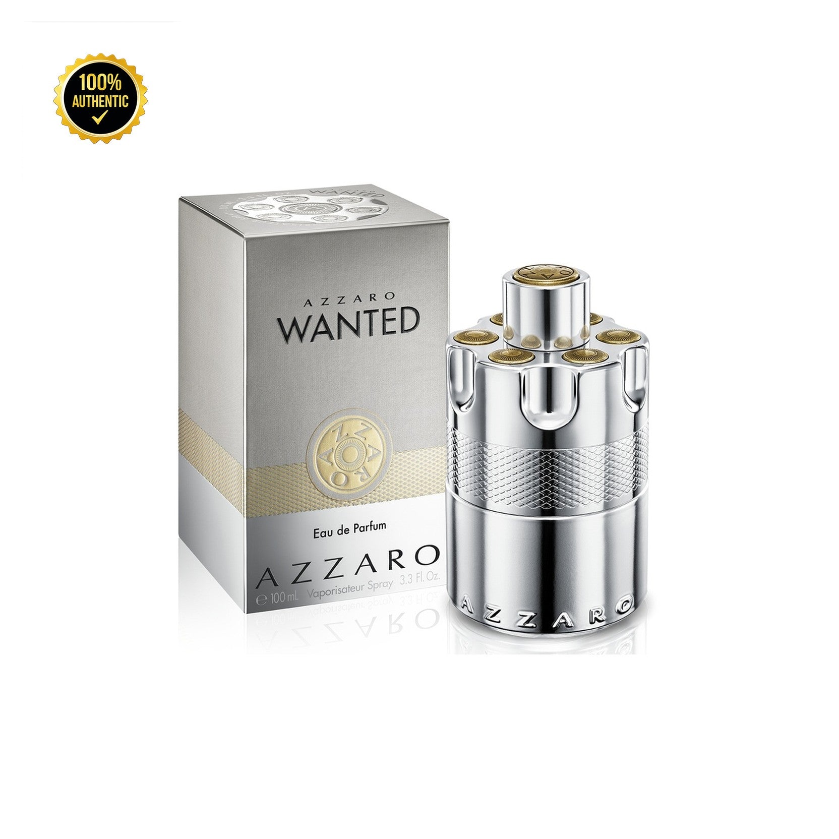 Set M- Azzaro Wanted 3Pc (3.4oz EDP + 2 X 0.33oz EDP)