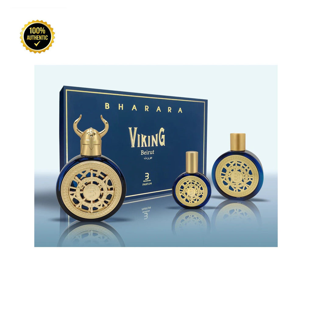 Set M- Bharara King Viking Beirut 3Pc(3.4oz EDP+1.ozedp+6.0oz Bl)