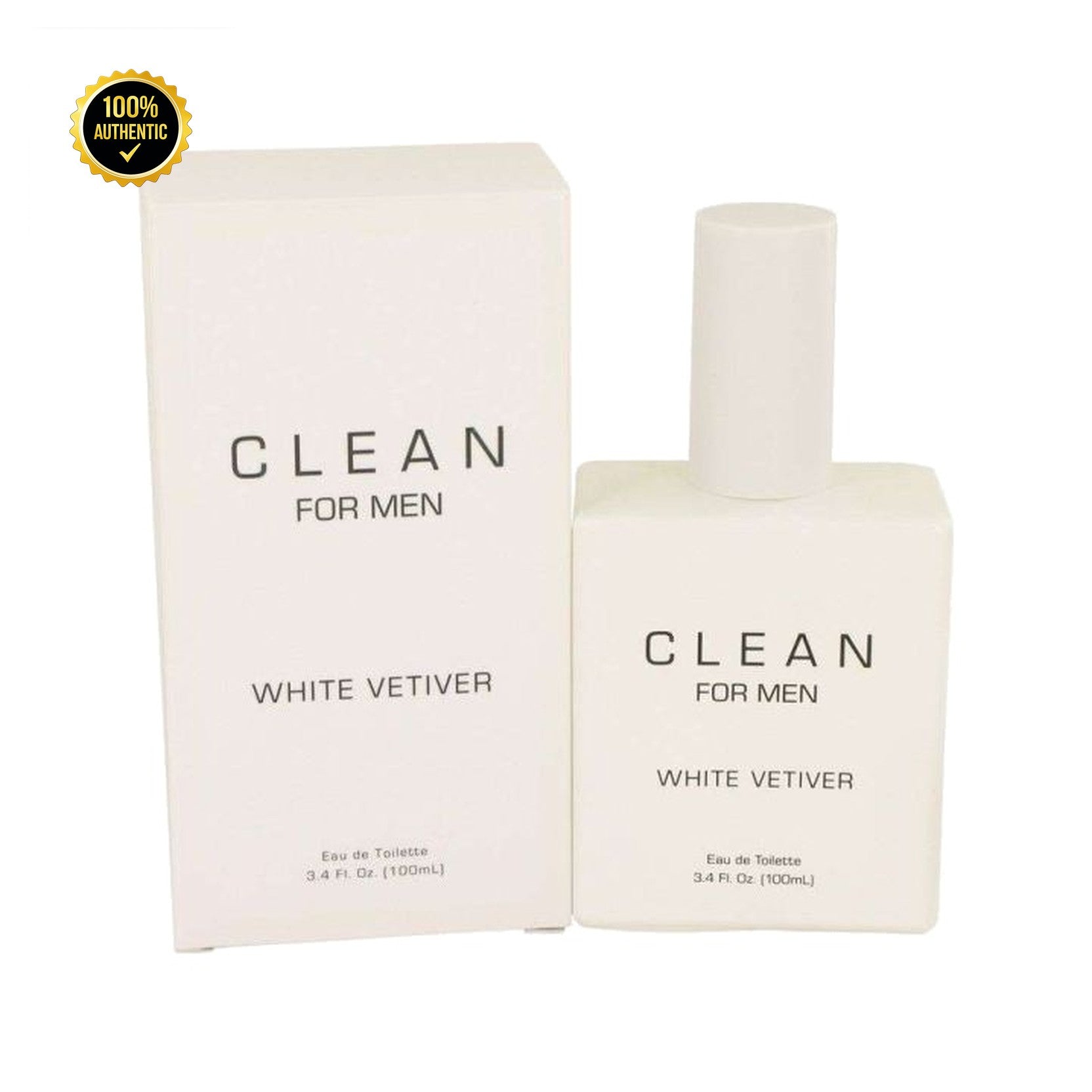 Set M- Clean White Vetiver 2Pc. (3.4oz EDT + Deo. Stick)
