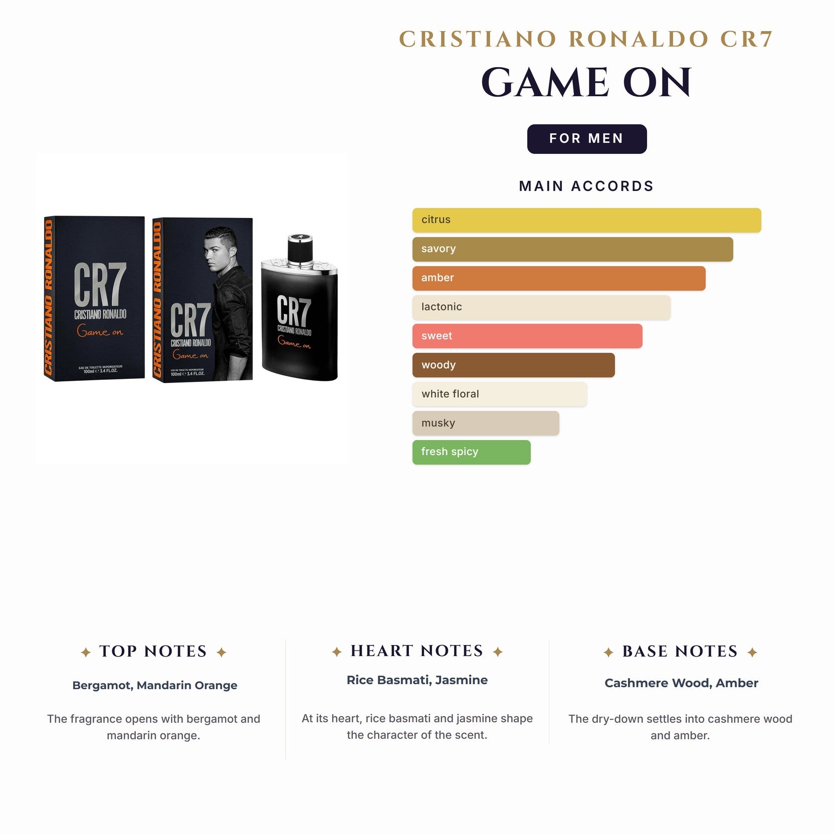 Set M Cristiano Ronaldo Cr7 Game On 3Pc (3.4oz EDT + 5.1oz Body Spray +5.1 Sg)