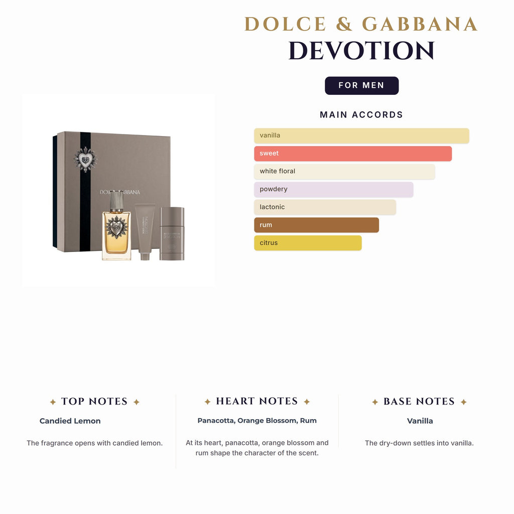 Set M D&G Devotion 3Pc (3.4oz EDP +2.5 Deo Stk +1.7Sg)