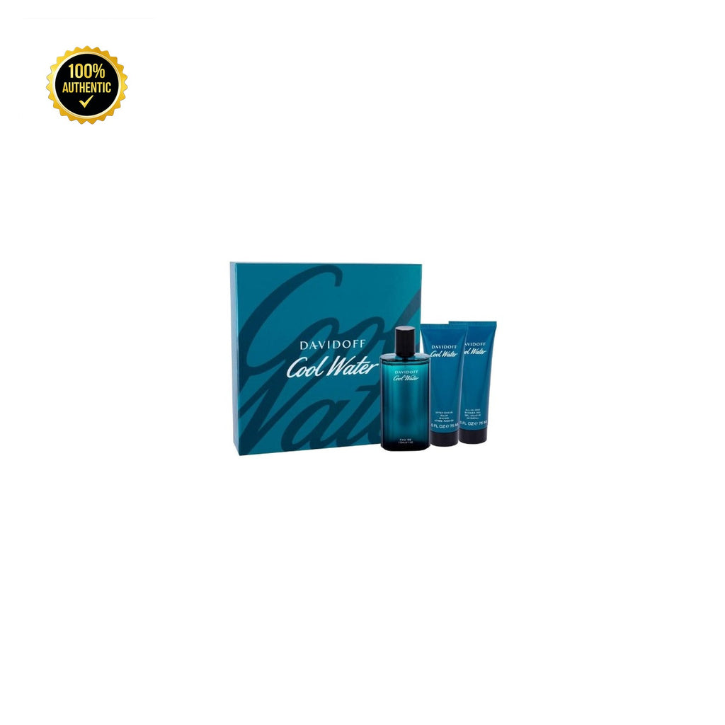 Set M- Davidoff Coolwater 3Pc (4.2oz EDT+2.5oz Sg+2.5Asb)