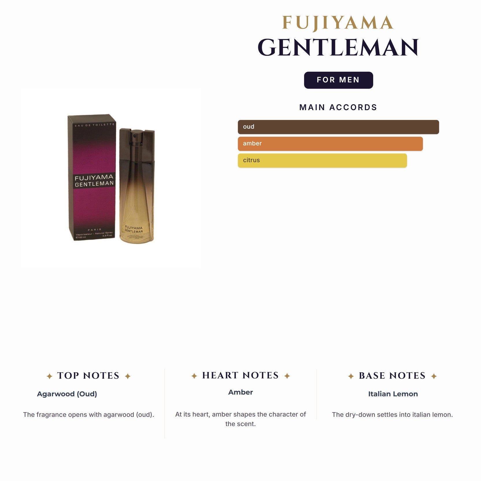 Set M- Fujiyama Gentleman -3Pcs (3.3oz + Sg + Asb)