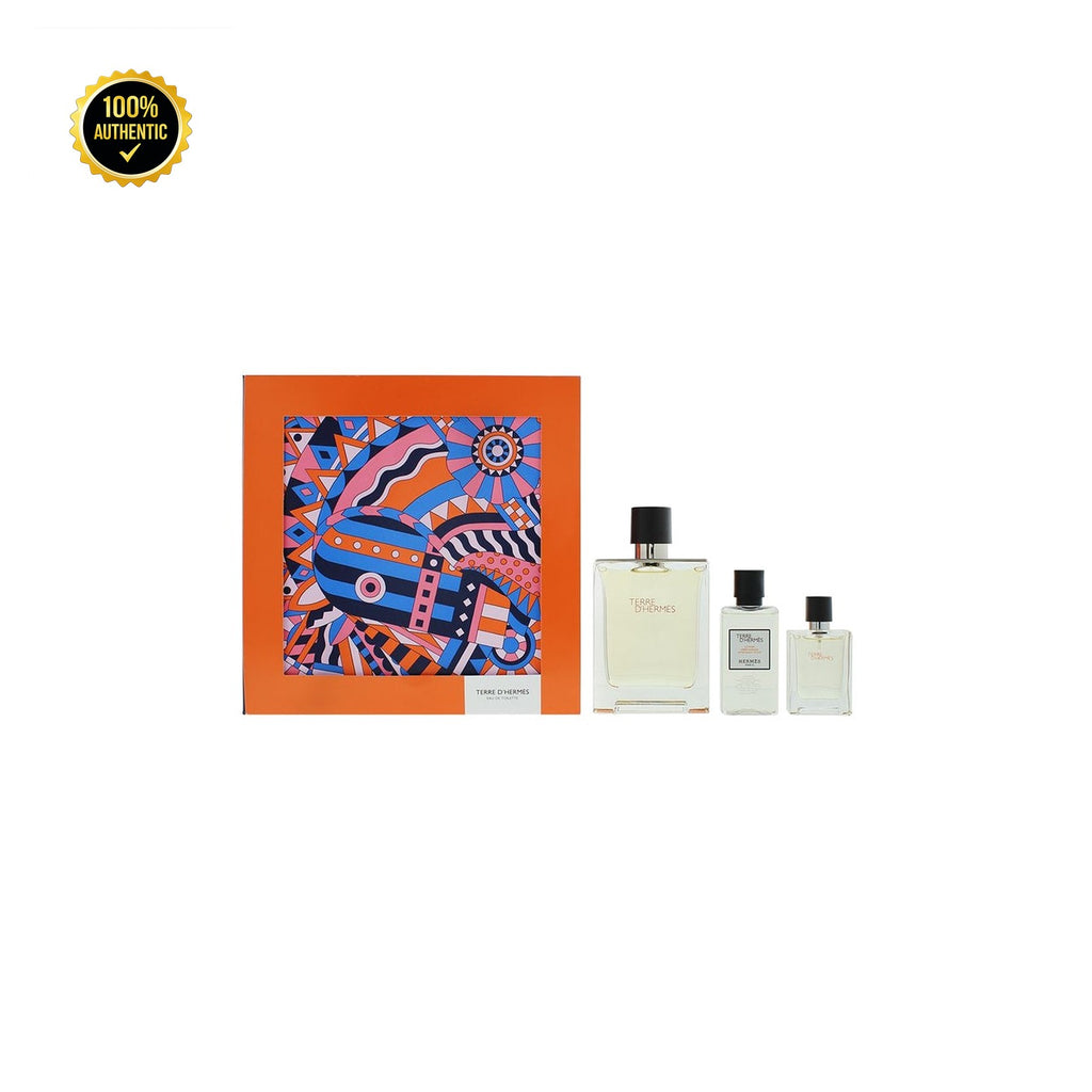 Set M- Hermes Terre D'Hermes 3Pc (3.4oz EDT +12.5Ml+1.3A/S)