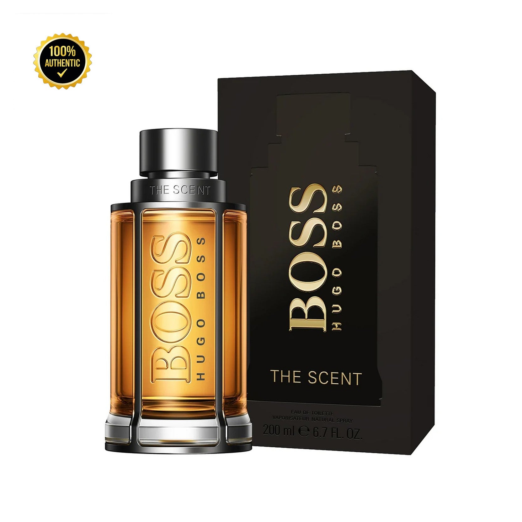 Set M- Hugo Boss The Scent 3Pc (3.4oz EDT + 2.4Deo Stk + 3.4Sg)