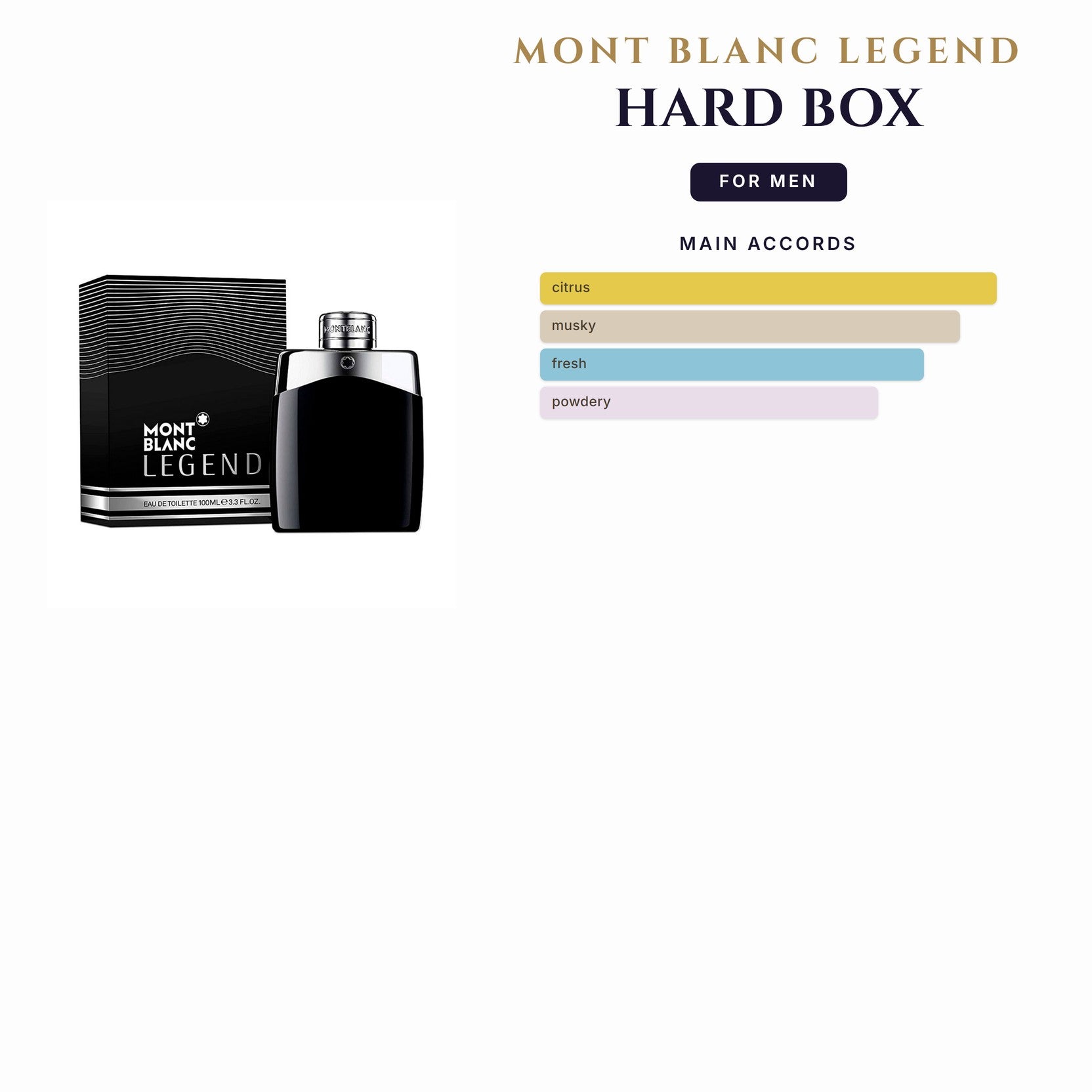 Set M- Mont Blanc Legend 3Pc (3.4oz EDT + 3.4Sg+ 0.5oz Spray) Hard Box