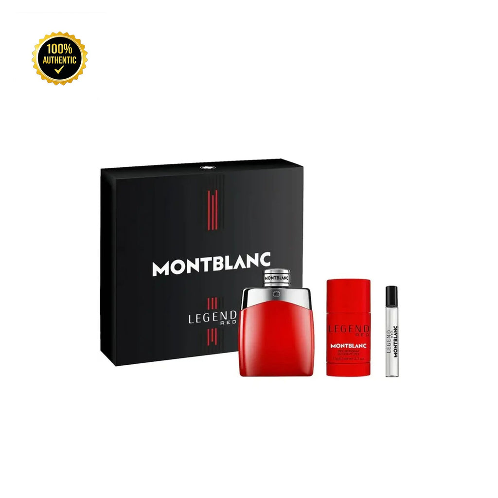 Set M- Mont Blanc Legend Red 3Pc(3.4oz EDP +2.6Deo +7.5Ml) Hb