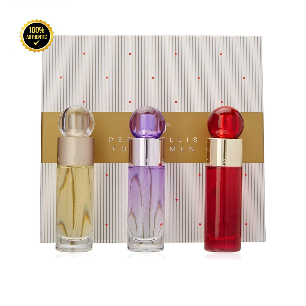 Set M- Perry Ellis 360 Trio Men Trio Set (1.oz 360+1.0oz Reserve+1.0O 360 Red )