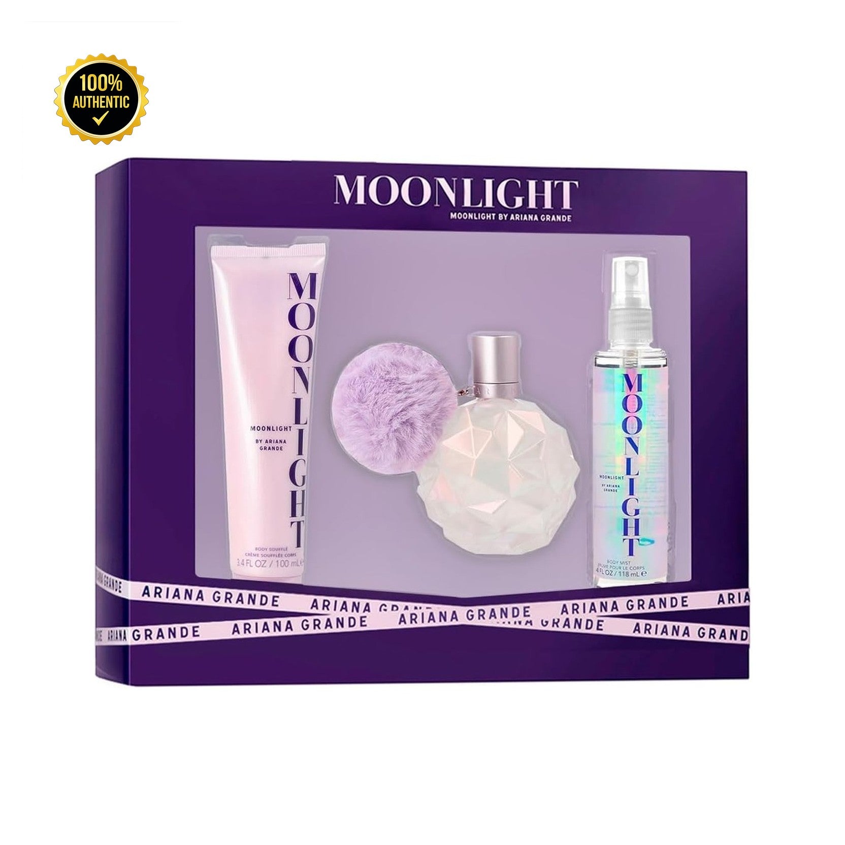 Set W- Ariana Grande Moonlight 3Pc (3.4oz EDP+3.4Bl+4.0oz Body Mist)