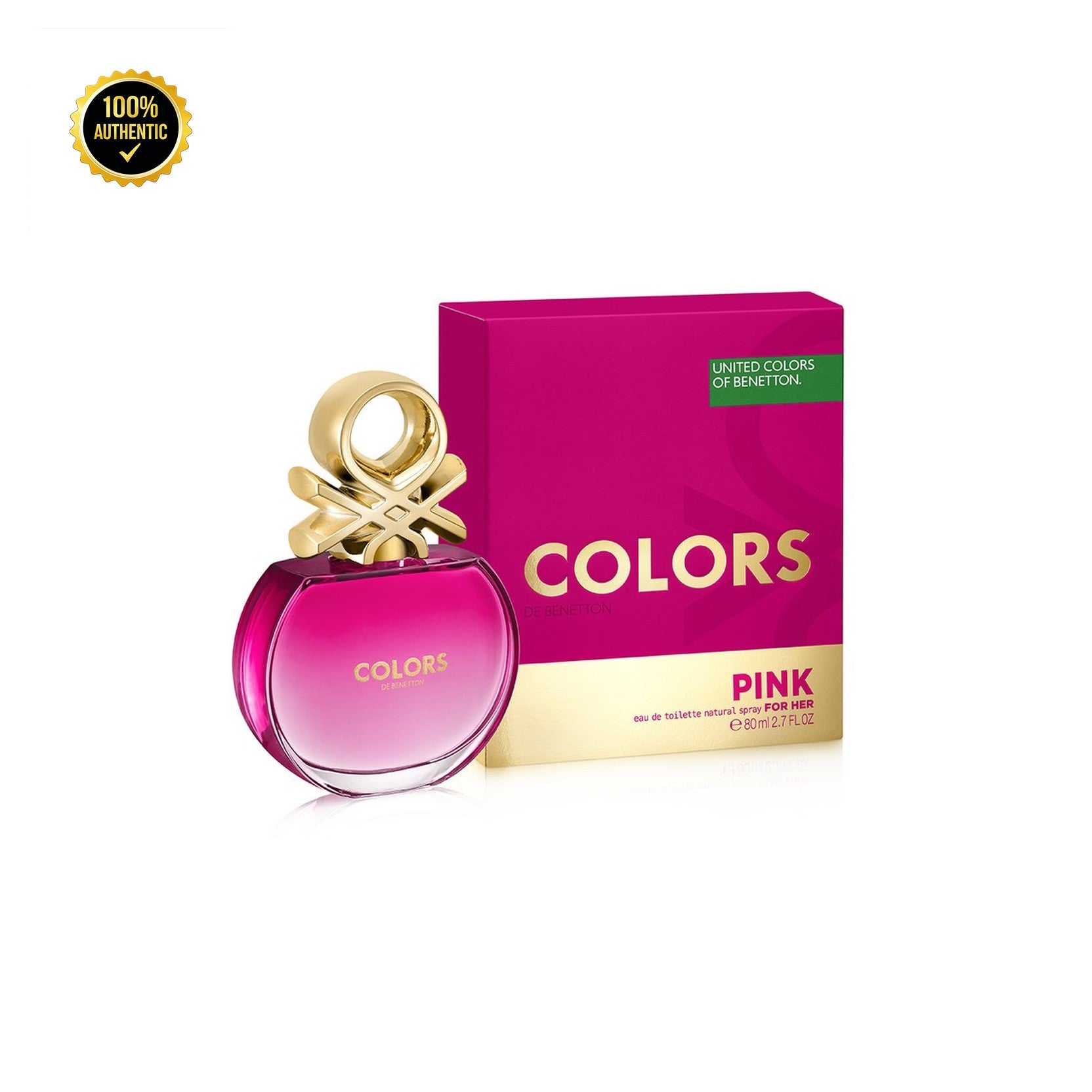 Set W- Benneton Colors Pink 2Pc (3.7oz EDT + 2.5oz Bl)