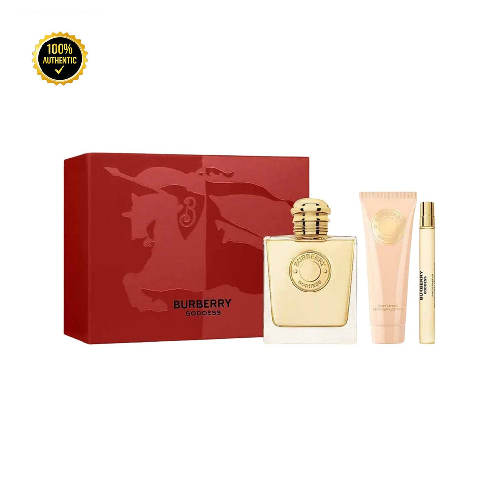 Set W- Burberry Goddess 3Pc (3.4oz EDP + 10Ml EDP +2.5Bl)