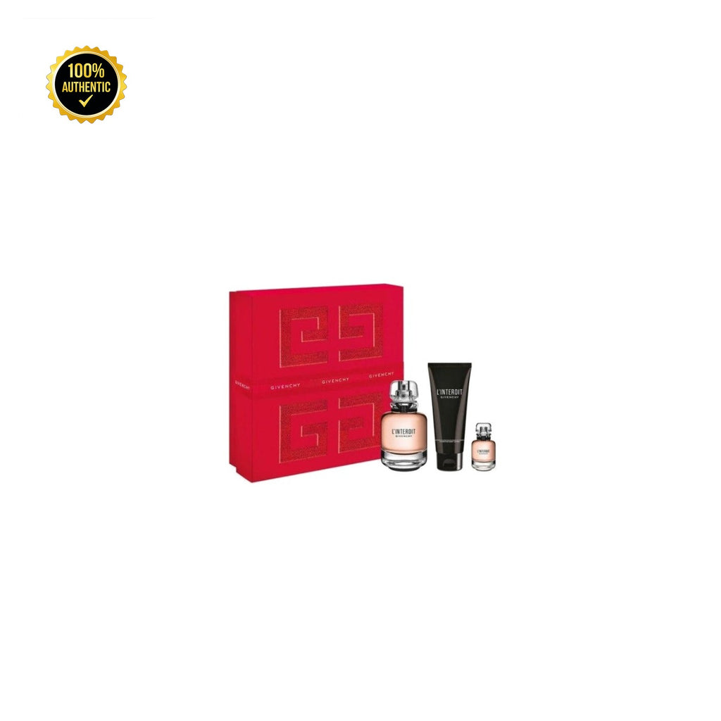 Set W- Givenchy L'Interdit Rouge 3Pc (2.8oz EDP +2.5Bl+12.5Ml Mini)