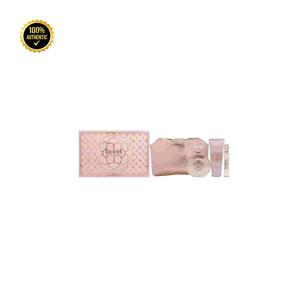 Set W- Guess Bella Vita  Rosa 4Pc( 3.4oz EDP + 1/2oz EDP + 3.4Bl + Pouch)