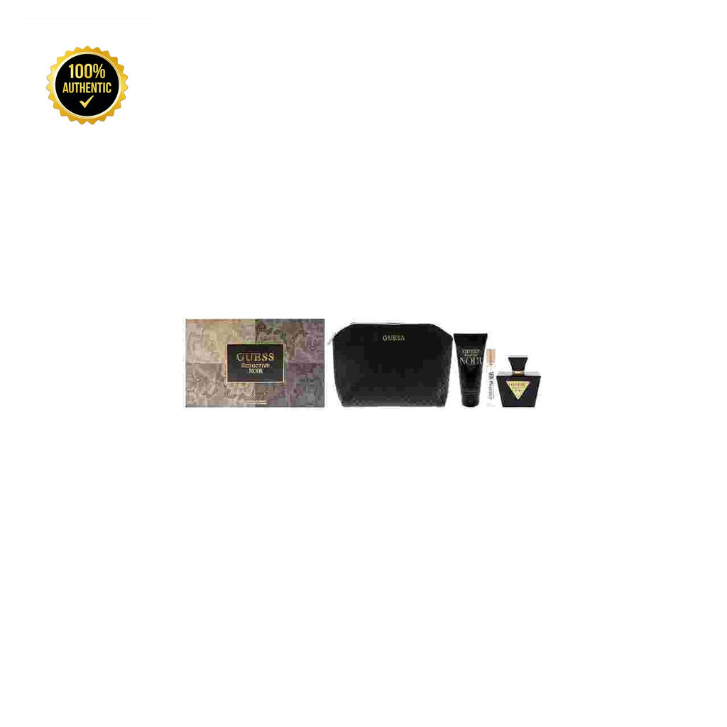 Set W- Guess Seductive Noir 4Pc (2.5oz + 1/2oz + 3.4Bl + Pouch)