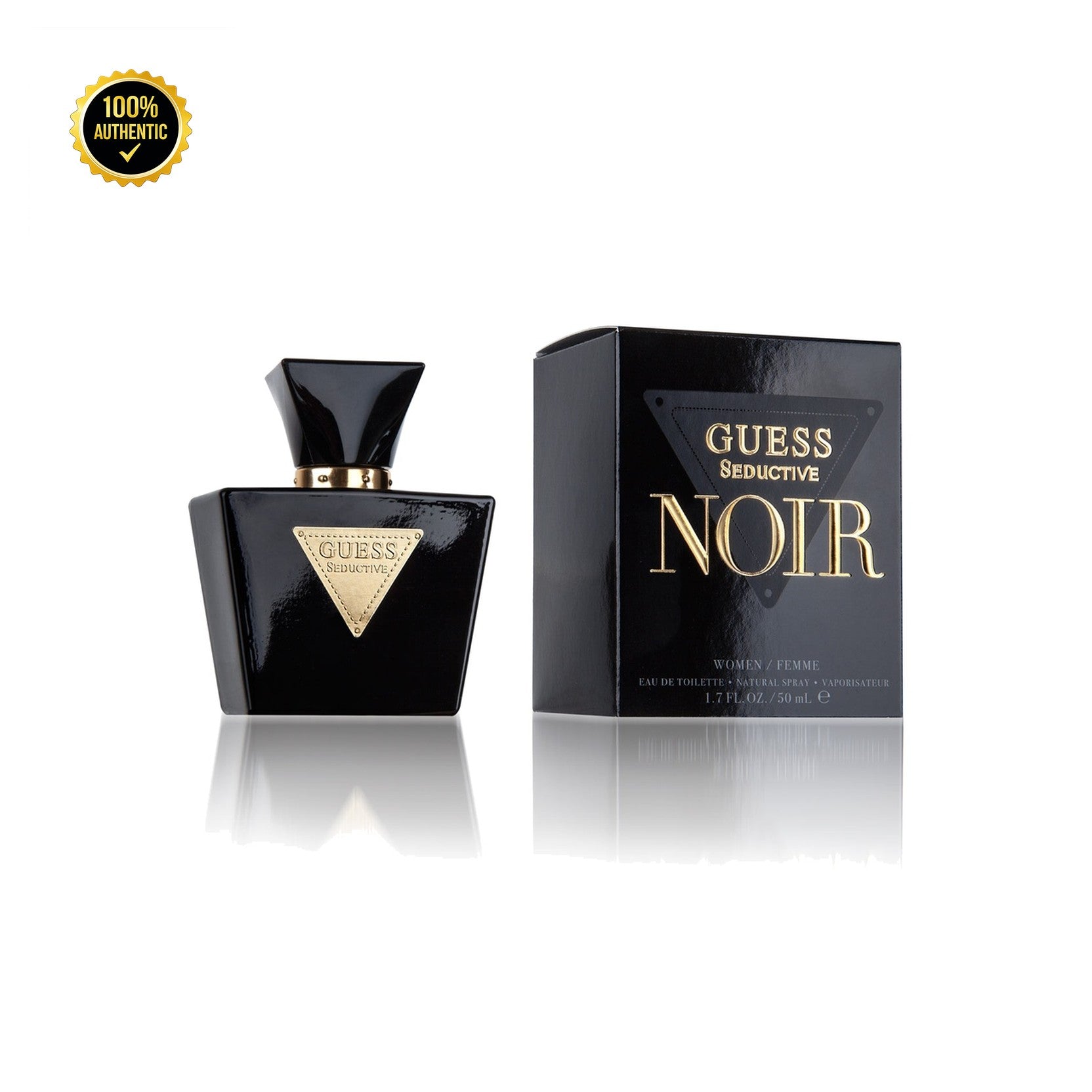 Set W- Guess Seductive Noir 4Pc (2.5oz + 1/2oz + 3.4Bl + Pouch)