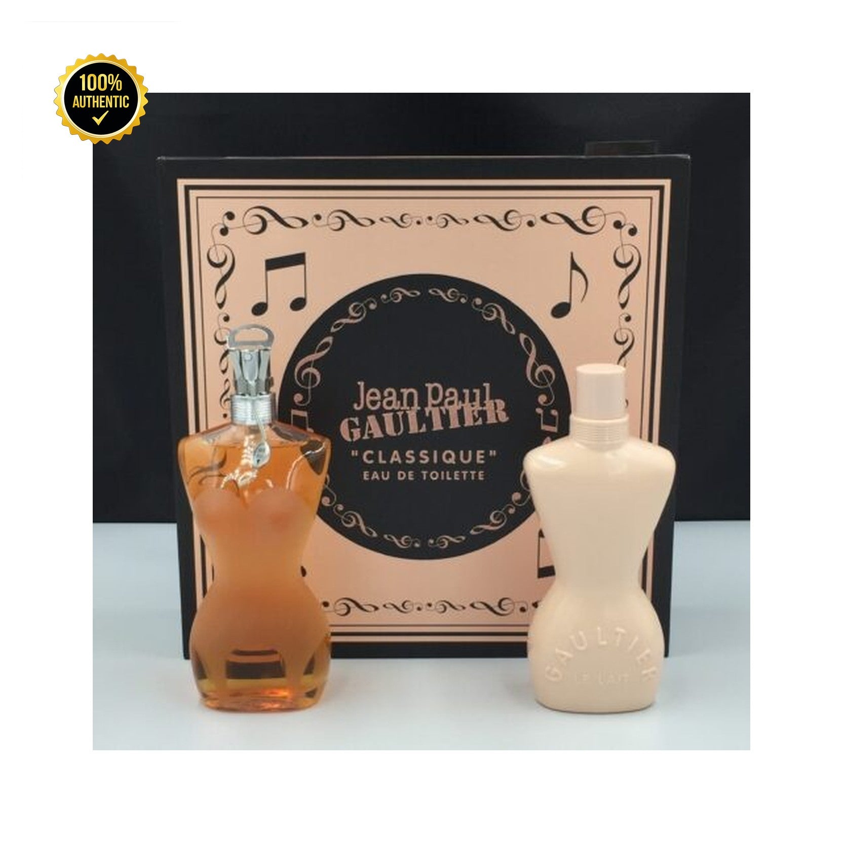 Set W- Jean Paul Gaultier 2Pc (1.7oz EDT +3.4 Bl) Music Box